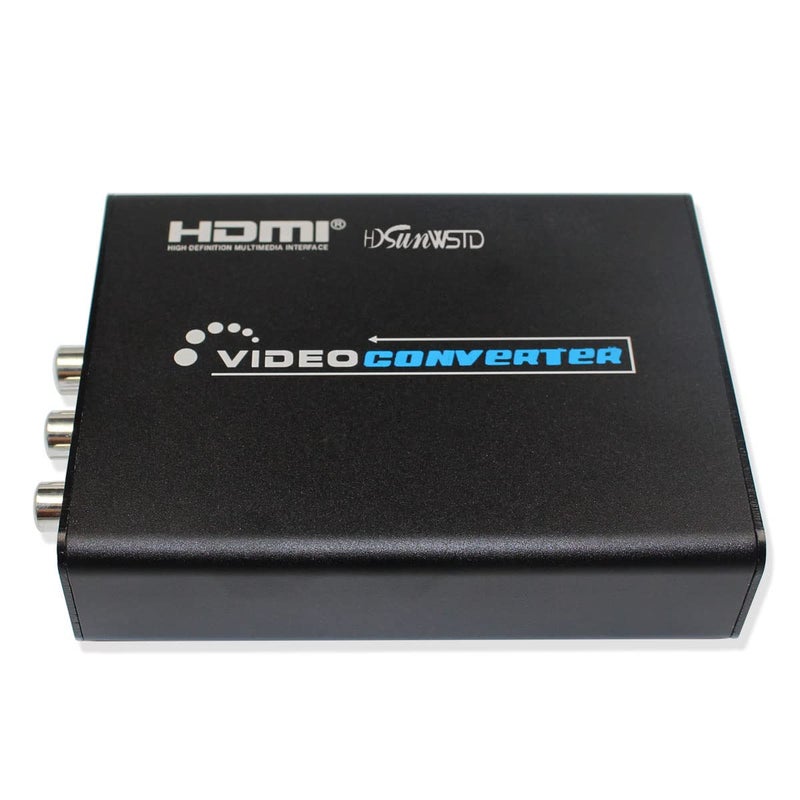 HDSUNWSTD HDMI to 3RCA AV CVBS Composite & S-Video R/L Audio for DVD VCR PS2 PS3 Xbox HDTV - Image 1